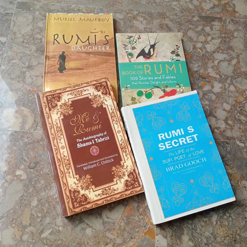 Set of four books | ME AND RUMI | RUMIS SECRET | THE BOOK OF RUMI | RUMI DAUGHTER